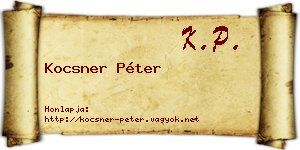 Kocsner Péter névjegykártya